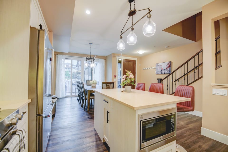 brand new kitchen with stainless appliances
