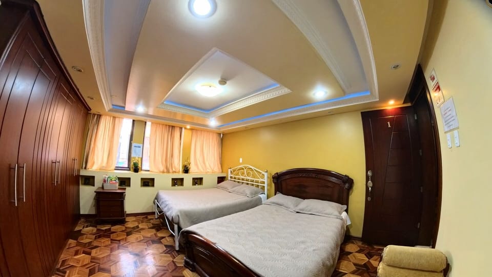 Comfort Quadruple Room, 1 Bedroom, Ensuite, City View | Desk, blackout drapes, soundproofing, WiFi (free)