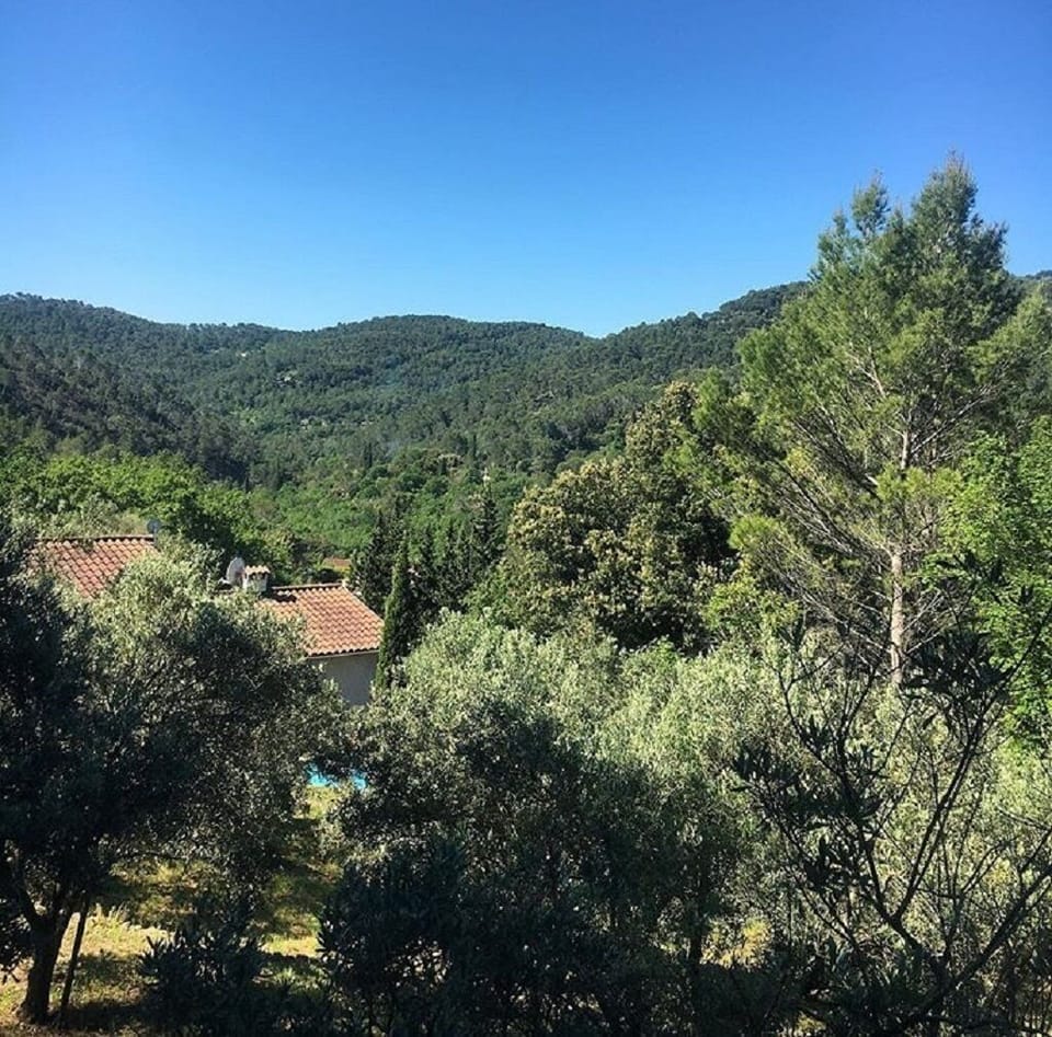 The view over the house and beyond from the top of the garden is breathtaking