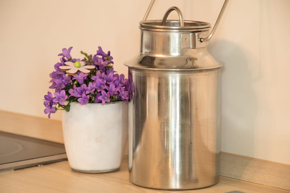 Apartment, 1 Bedroom, Balcony (FeWo Kampenwand) | Private kitchen | Electric kettle, cookware/dishes/utensils