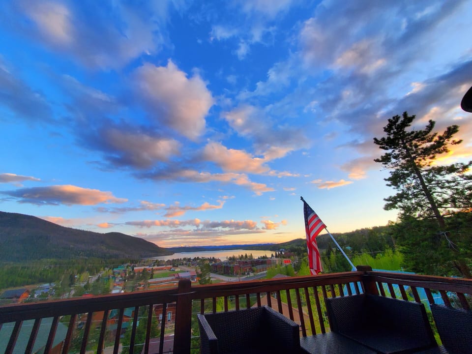 Summertime sunset view from upper deck