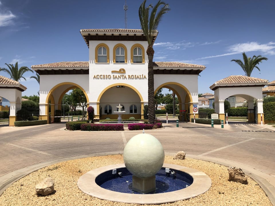 Gated entrance to Mar Menor Golf Resort