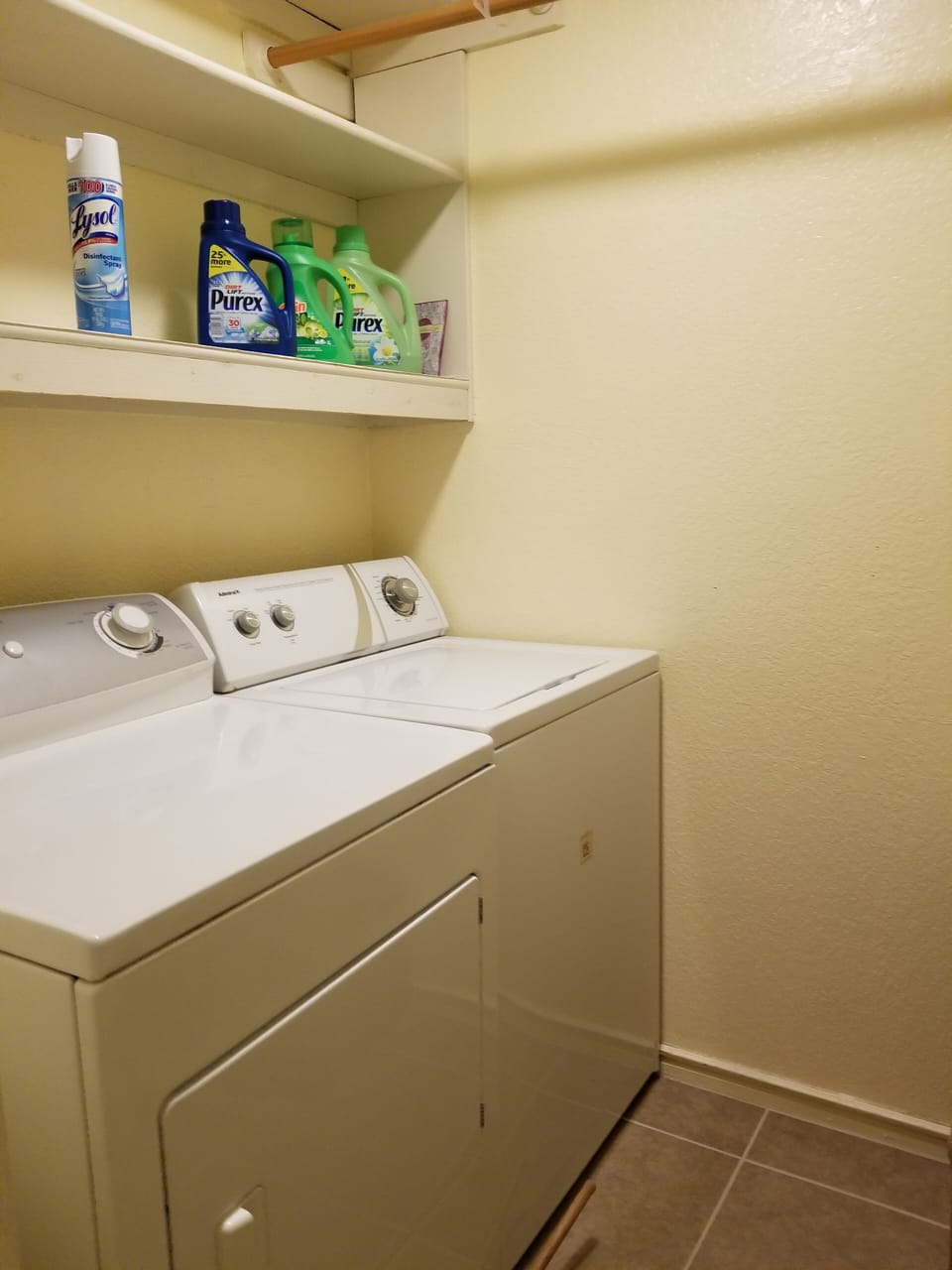 washer/dryer located in master walk-in closet as it is in all units.
