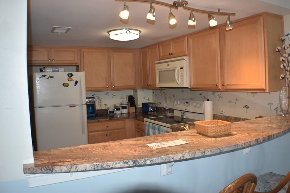 Watch the ocean and/or chat with guests while you cook.