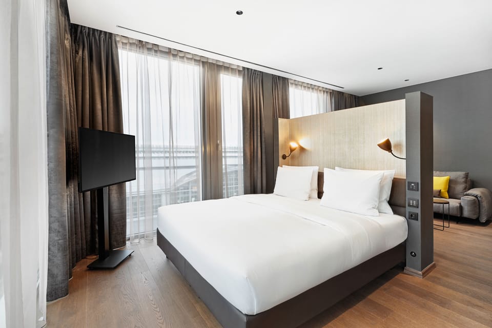 Suite | Premium bedding, down comforters, memory foam beds, free minibar