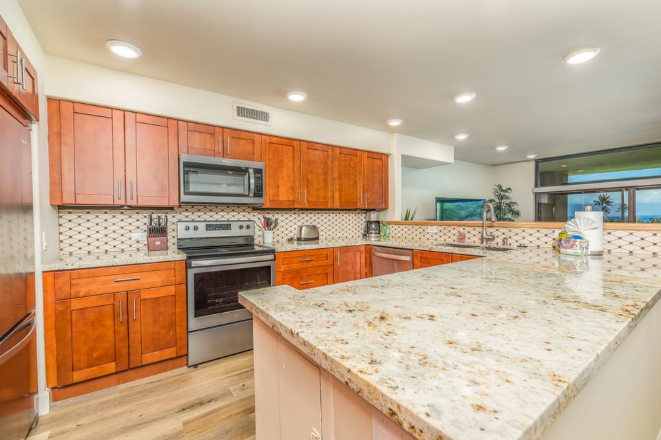 modern kitchen with all of the essentials