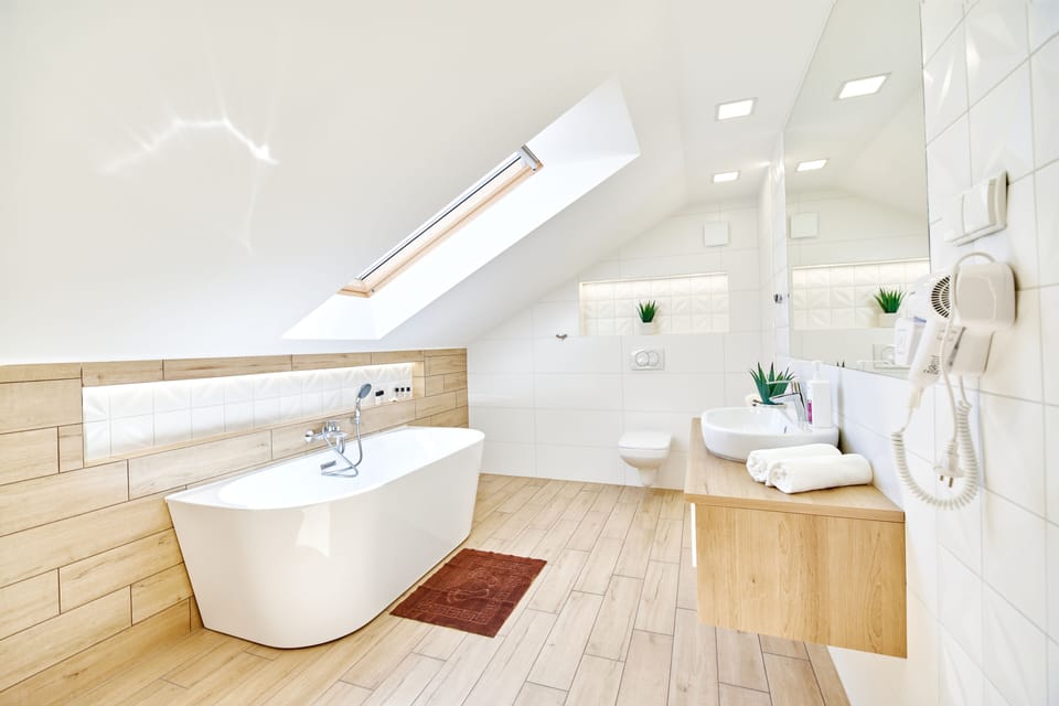 Deluxe Studio, 1 Bedroom | Bathroom | Shower, hair dryer, towels, soap