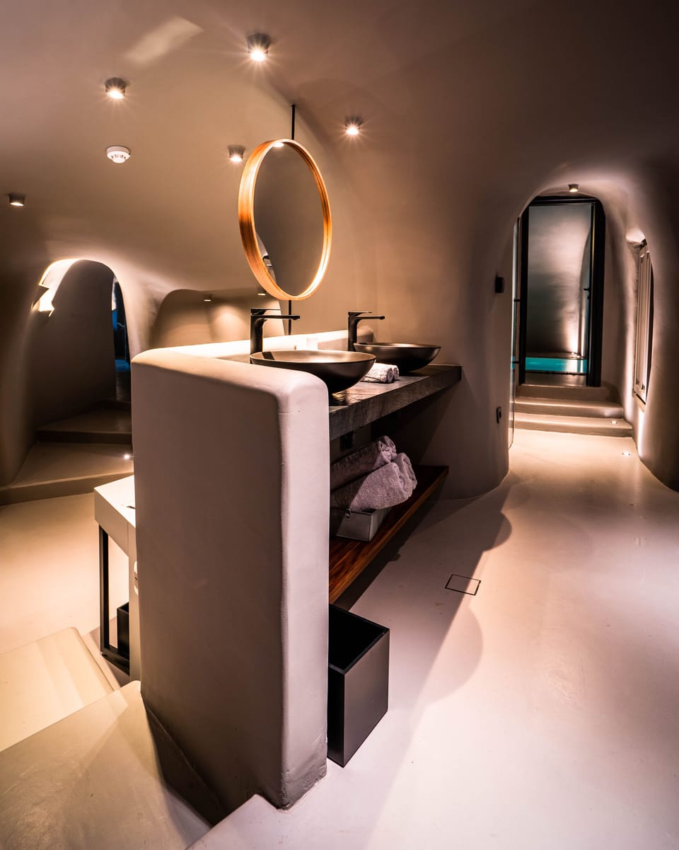 Cave Three Bedroom Villa with Outdoor Hot Tub & Indoor Pool | Bathroom | Shower, rainfall showerhead, designer toiletries, hair dryer