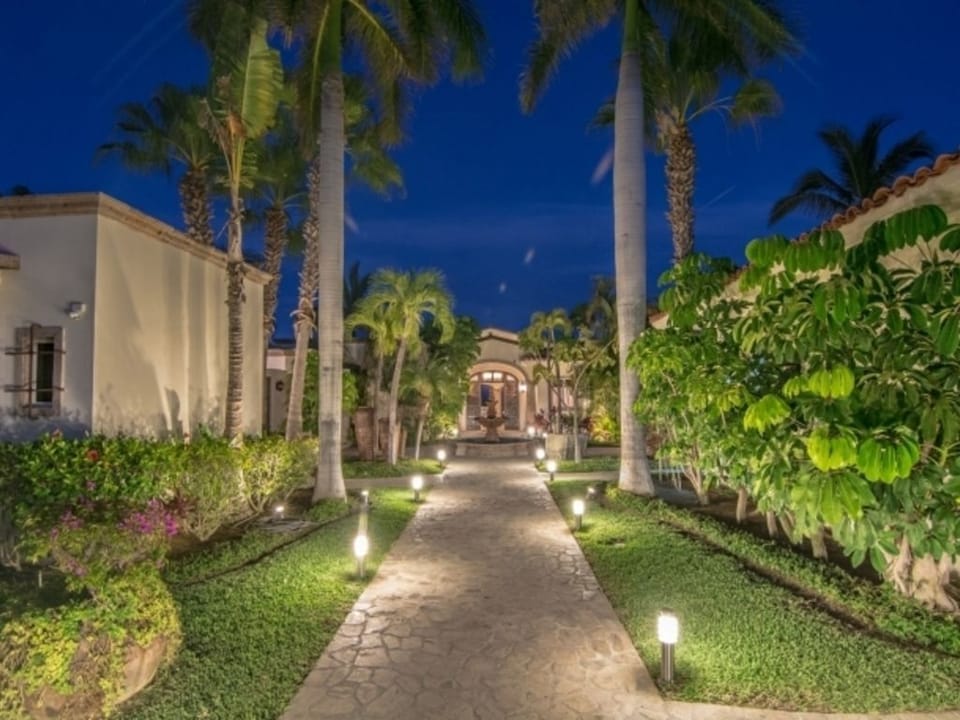 Courtyard at night