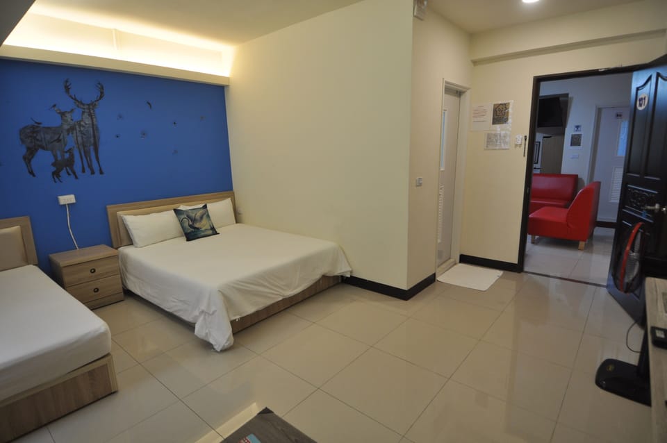 Basic Quadruple Room | Blackout drapes, soundproofing, free WiFi, bed sheets