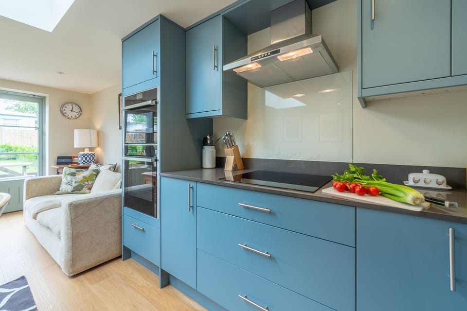 Ground floor: The stylish kitchen is well-equipped
