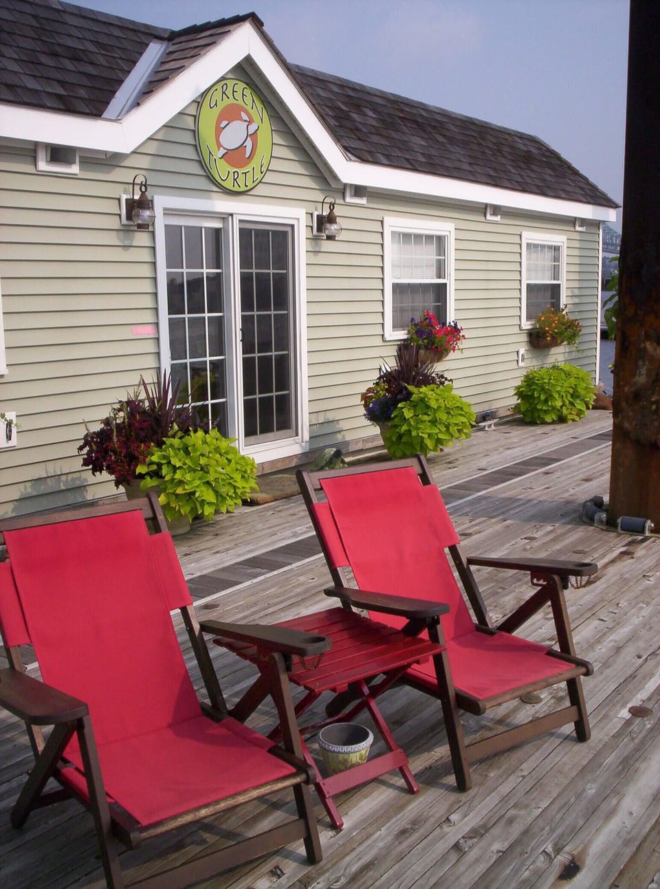 Relax after a day of sightseeing on the dock of The Green Turtle