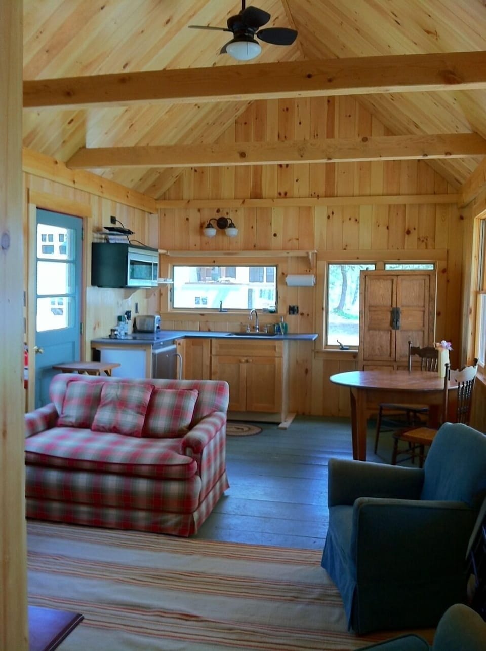 Big cabin with kitchen, living room, bath and bedroom