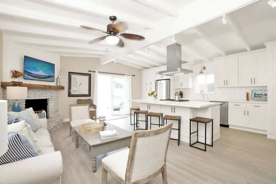 Unit A Living area and kitchen