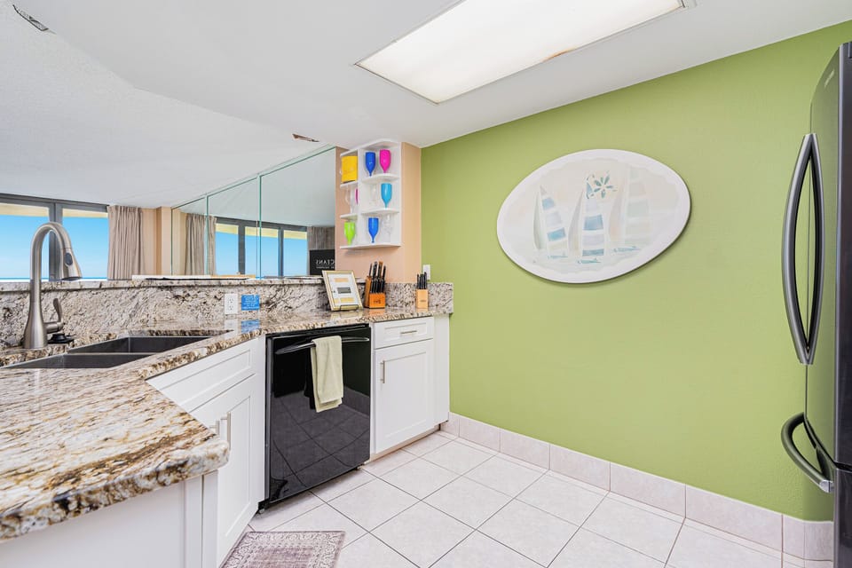Fully stocked kitchen