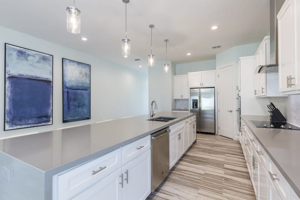 Fully equipped kitchen with brand new stainless steel appliances