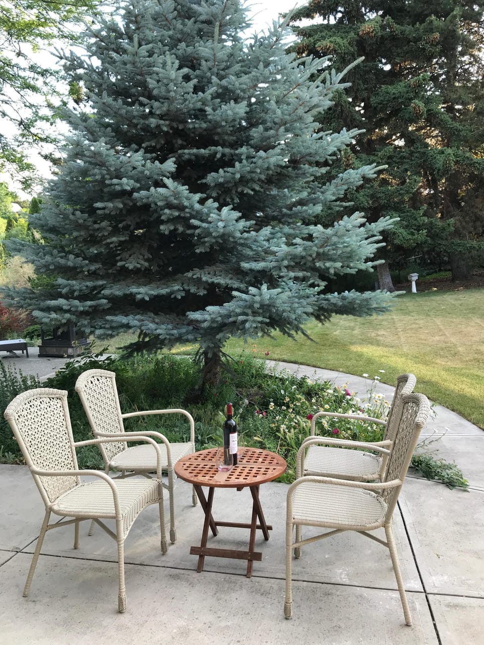 Your own outside sitting area which is right outside the entrance into the suite