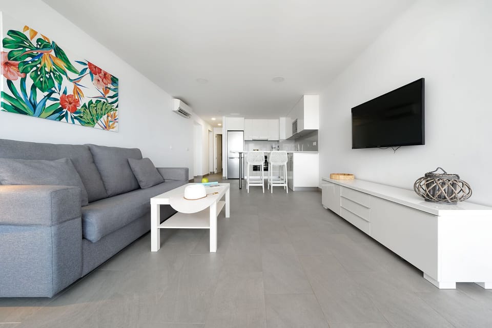 Apartment, 2 Bedrooms, Balcony, Ocean View | Living area | Flat-screen TV