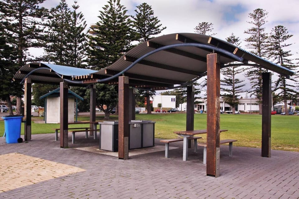 BBQ area in reserve opposite from the apartments