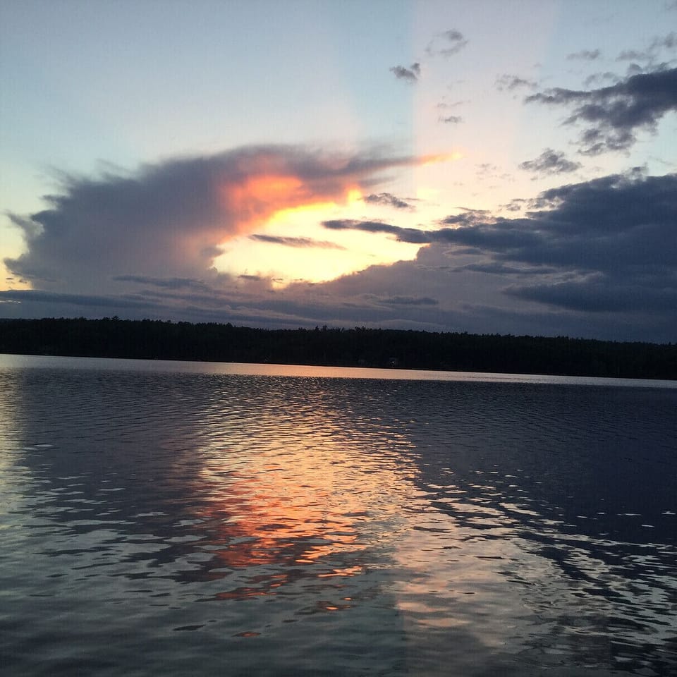 Sunset while kayaking.