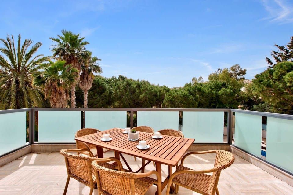 Our balcony also offers lovely views of the lush valley.