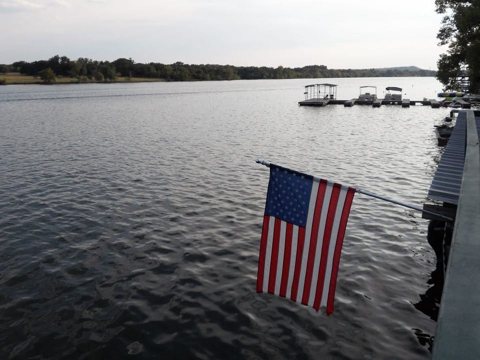 View of the lake from the waterfront