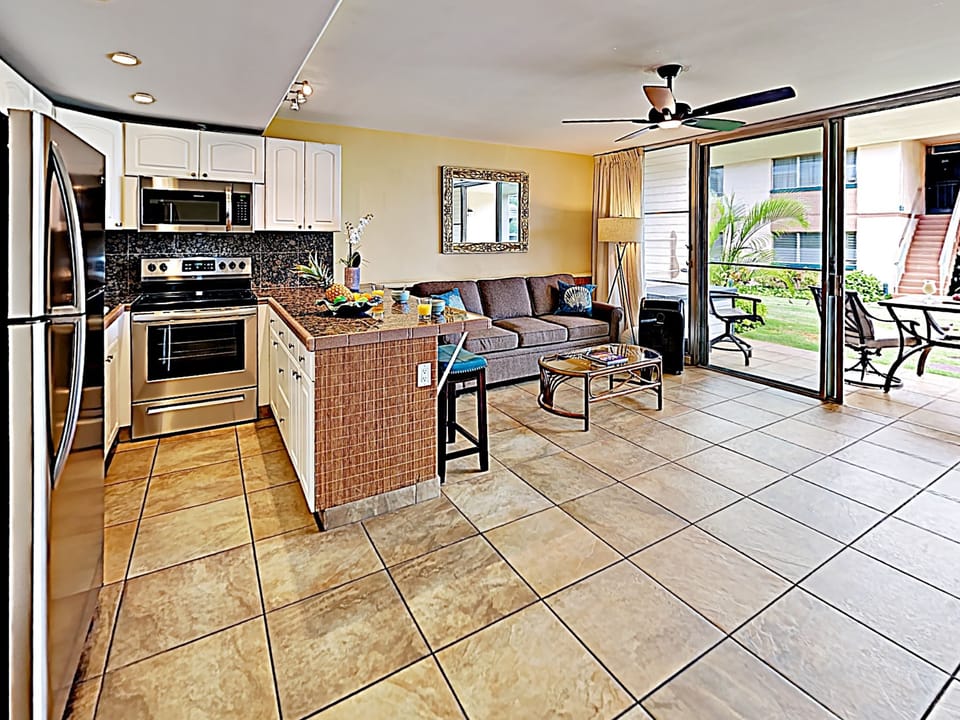Living Room - New tile flooring creates an updated feel