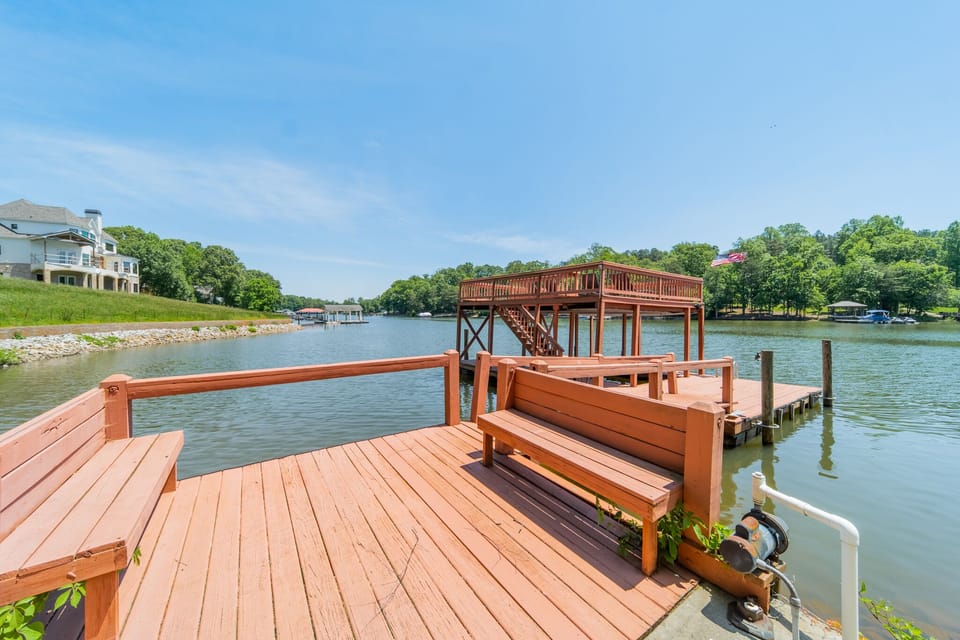 Benches on the dock.