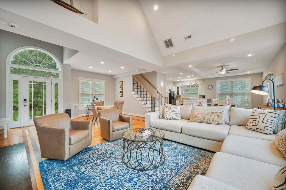 Living room with plenty of seating options.