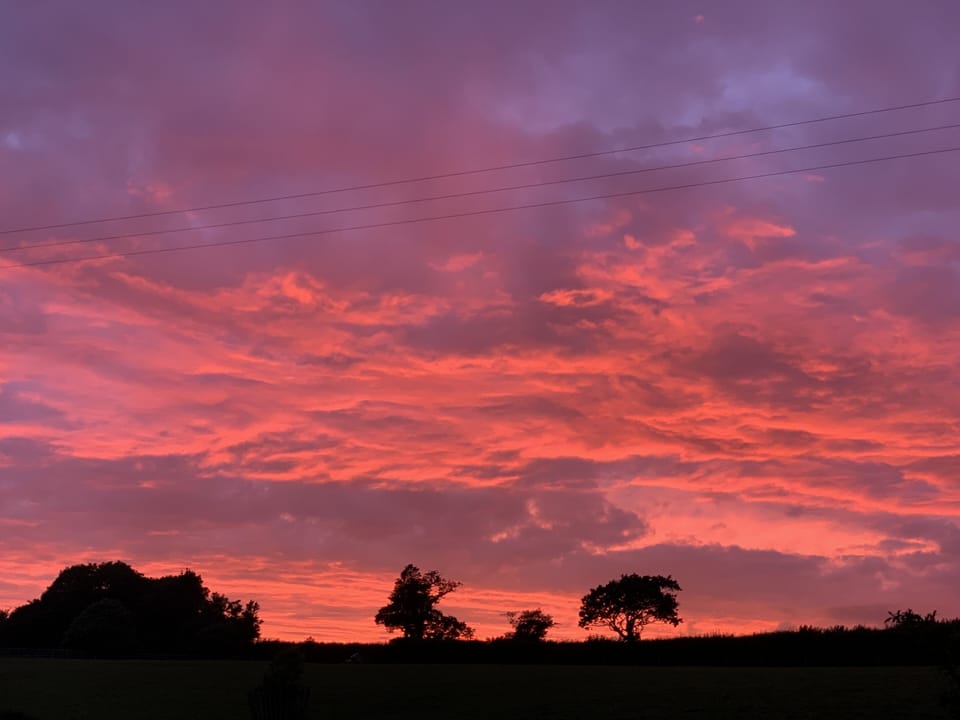 Sunset taken from our garden 