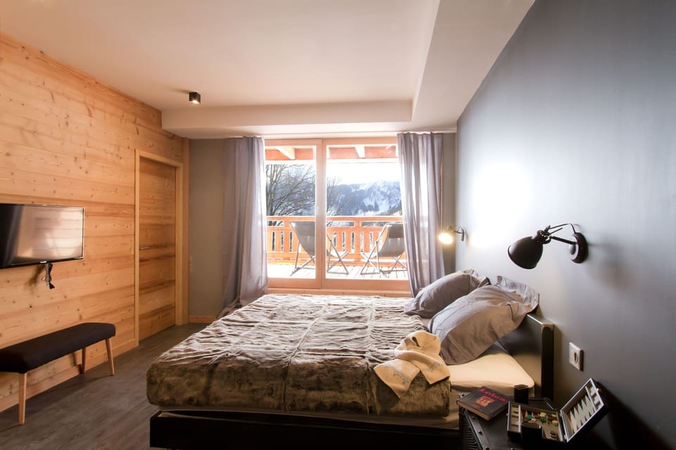 Get a good night sleep in the Double bed.