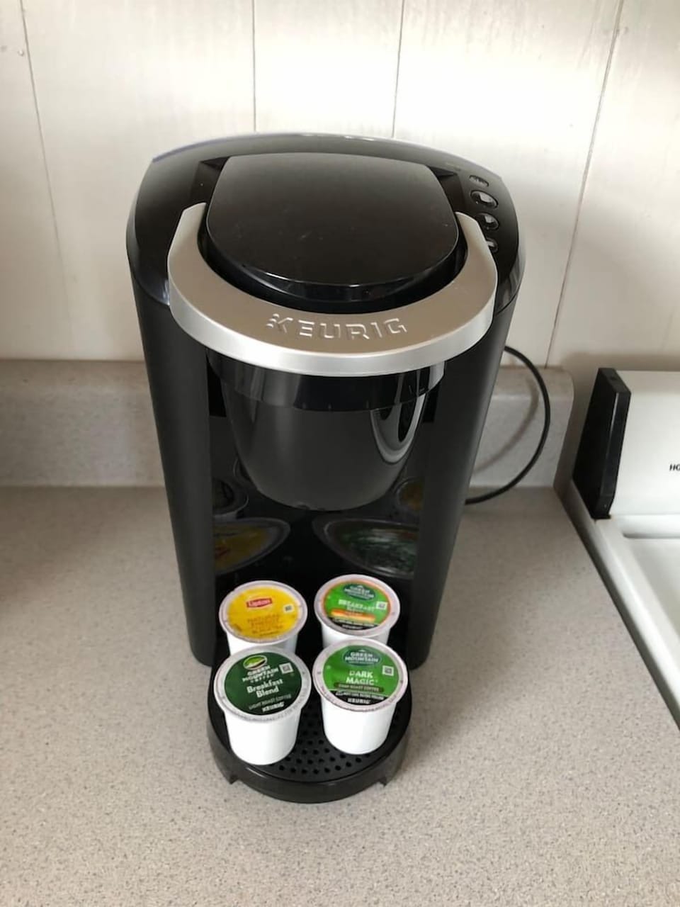 Coffee!  Each room includes a coffee maker and starter pods!