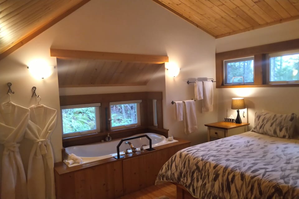 Soaker Tub by Queen Bed