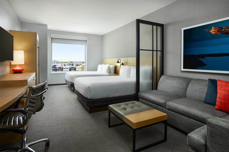 In-room safe, desk, laptop workspace, blackout drapes
