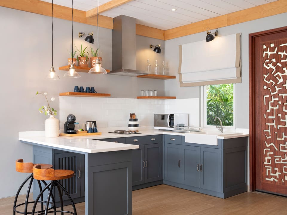 Bluewave Pool Villa | Private kitchen | Coffee/tea maker, electric kettle