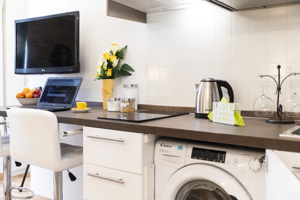 Studio | Private kitchen | Fridge, microwave, stovetop, dishwasher