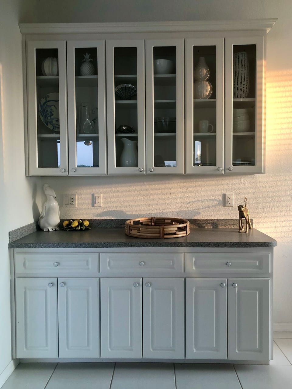 Cabinet in kitchen.  Captures spirit of the home and Homosassa. 