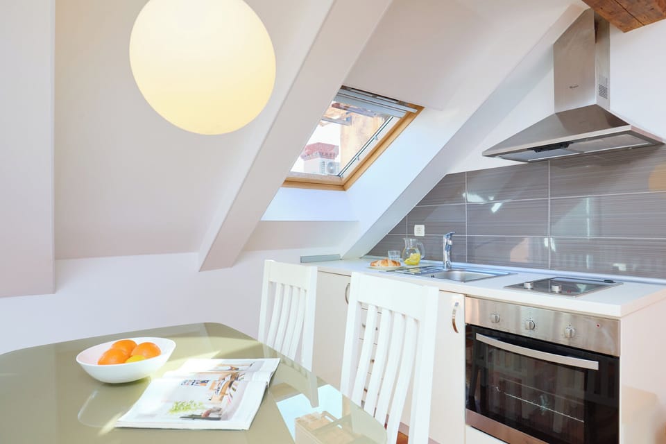 City Apartment (1 Bedroom) | Private kitchen | Fridge, oven, stovetop, coffee/tea maker