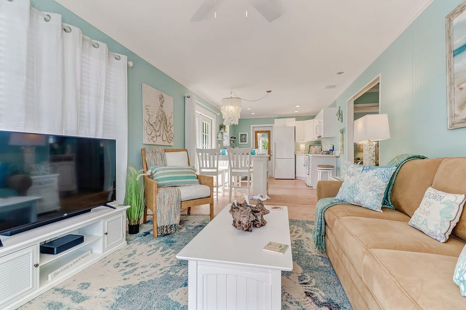 Living Room w/ large HD flat screen and sound bar