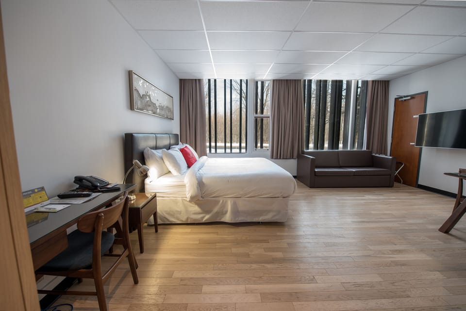 Room, 1 Queen Bed, Private Bathroom | Desk, soundproofing, free WiFi, bed sheets