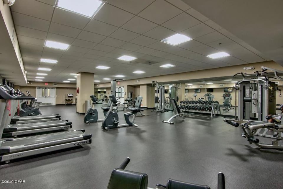 Never skip a beat at the resort's onsite fitness center!