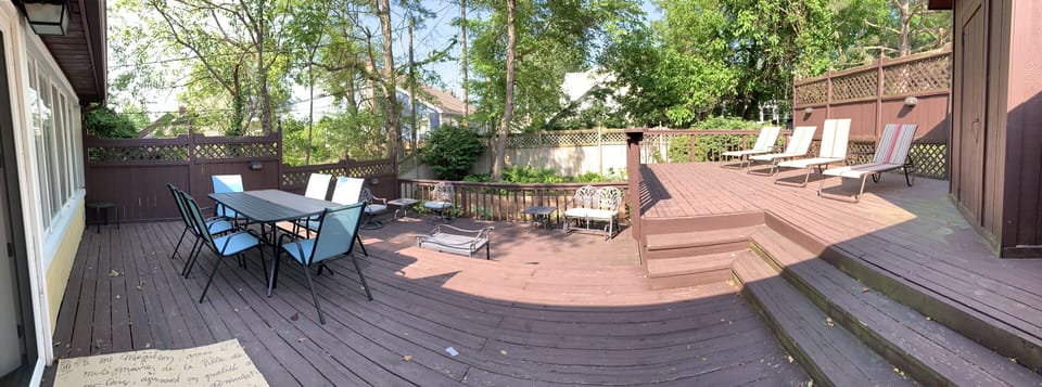 Large 3 tiered deck. 