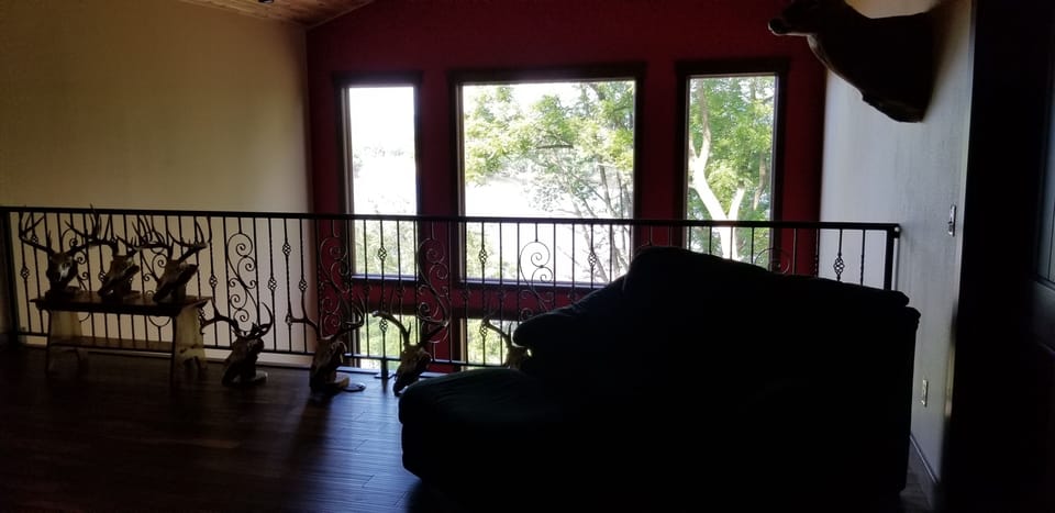 View from lofted family room.