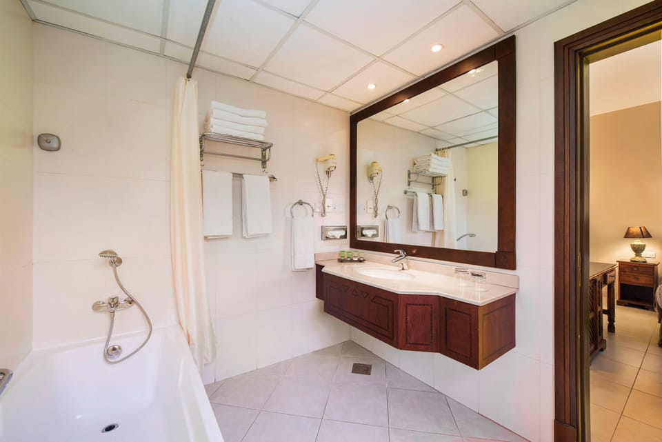 Village Standard Double Room, 1 Full Bed | Bathroom | Jetted tub, rainfall showerhead, free toiletries, hair dryer