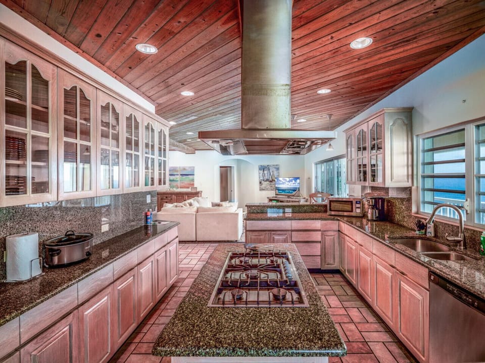 The spacious and well-equipped kitchen.