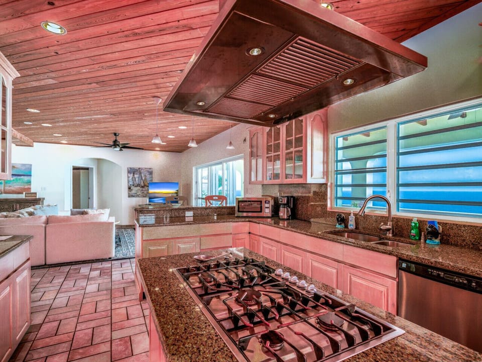 The spacious and well-equipped kitchen.