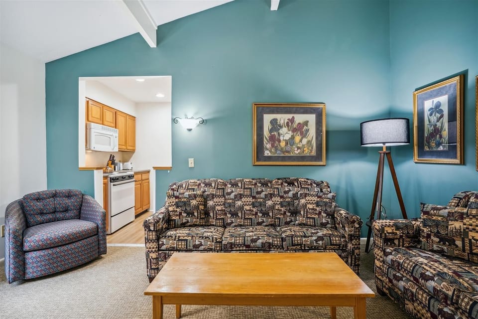 Relax sitting on the sofas, or pull out the couch and lounge