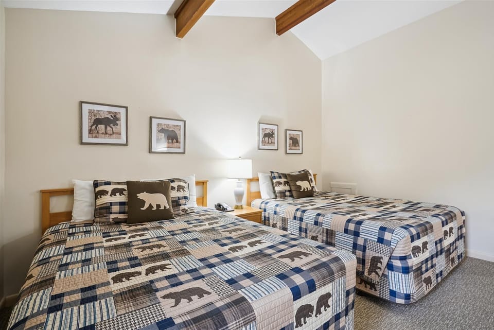 Get cozy in 1 of the 2 queen beds.