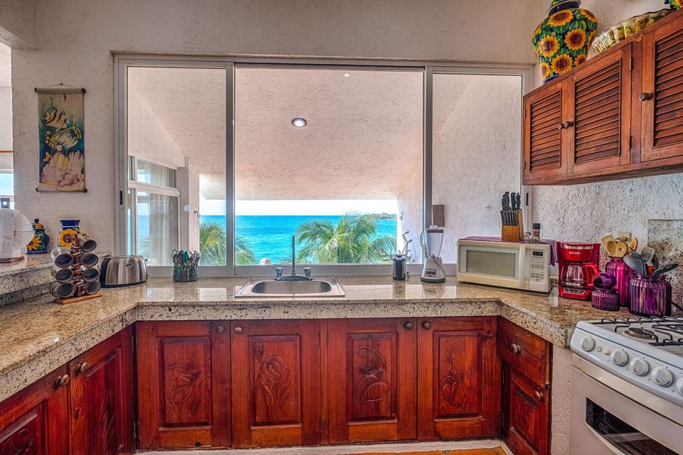 Kitchen - La Sirena condo 13 Akumal Mexico vacation rental