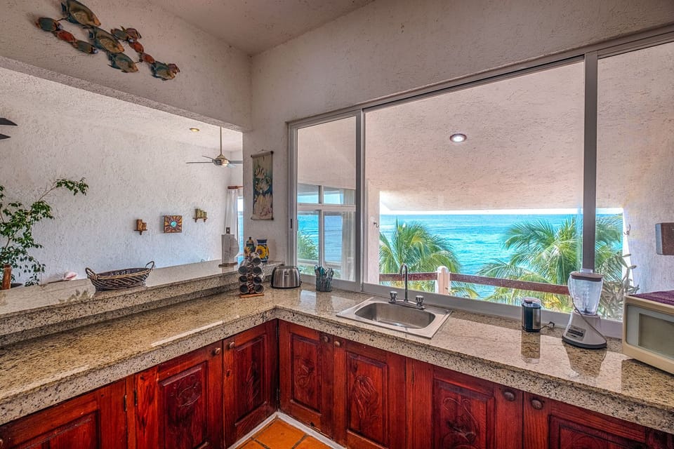 Kitchen - La Sirena condo 13 Akumal Mexico vacation rental